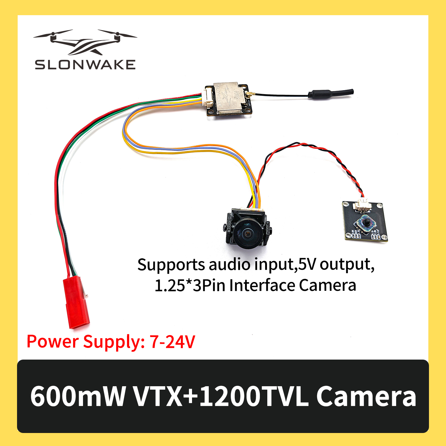 SLONWAKE 5.8G 600mW 7-24V FPV  – Drone Kit Fpv Bewertung und Preis