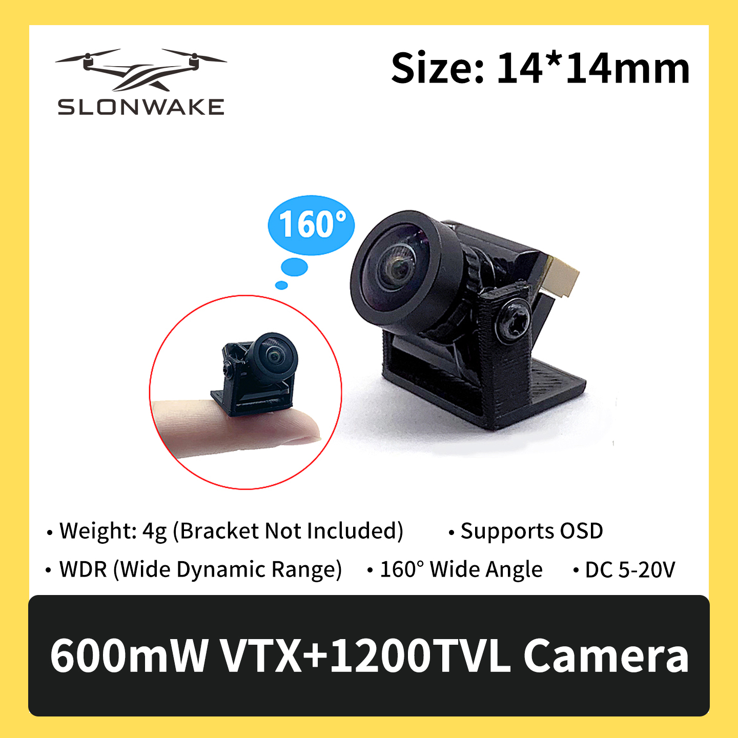 SLONWAKE 5.8G 600mW 7-24V FPV  – Drone Kit Fpv Bewertung und Preis