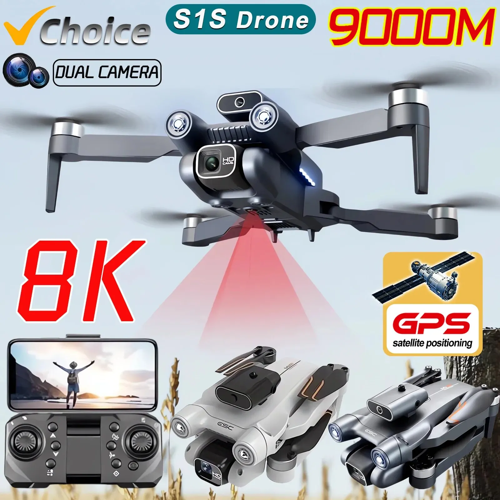 New S1S 5G GPS Drone Camera 8K – Drone Kit Professional Bewertung und Preis