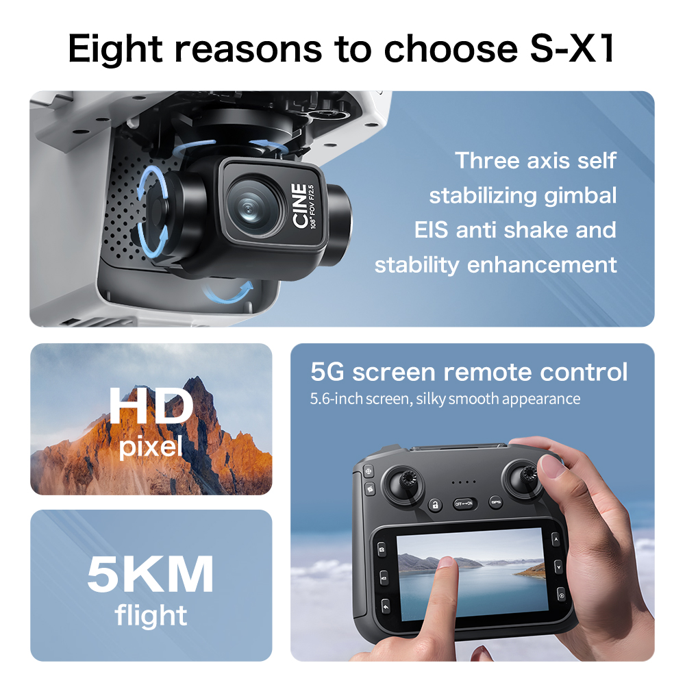 S-X1 MAX GPS Drone with 3-Axis – Drone Kit Long Range Bewertung und Preis